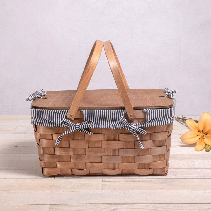 Women's basket with beautiful checked fabric lining Stornfield