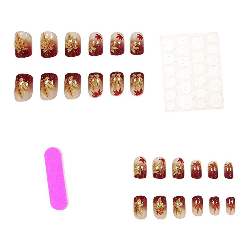 Autumn Leaf Design Nail Art Stornfield