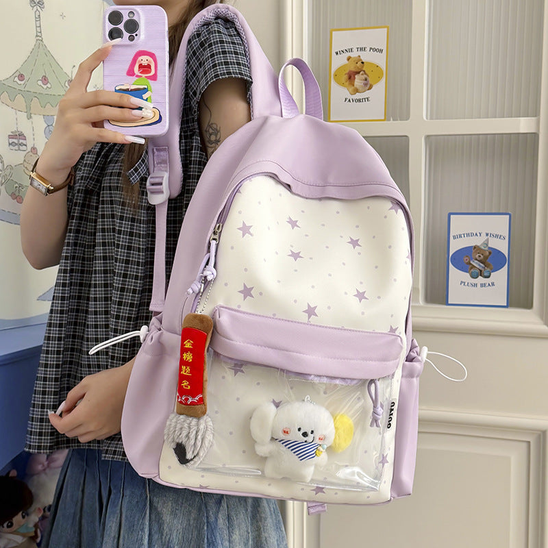 Fun-Themed Star Pattern Backpack Stornfield