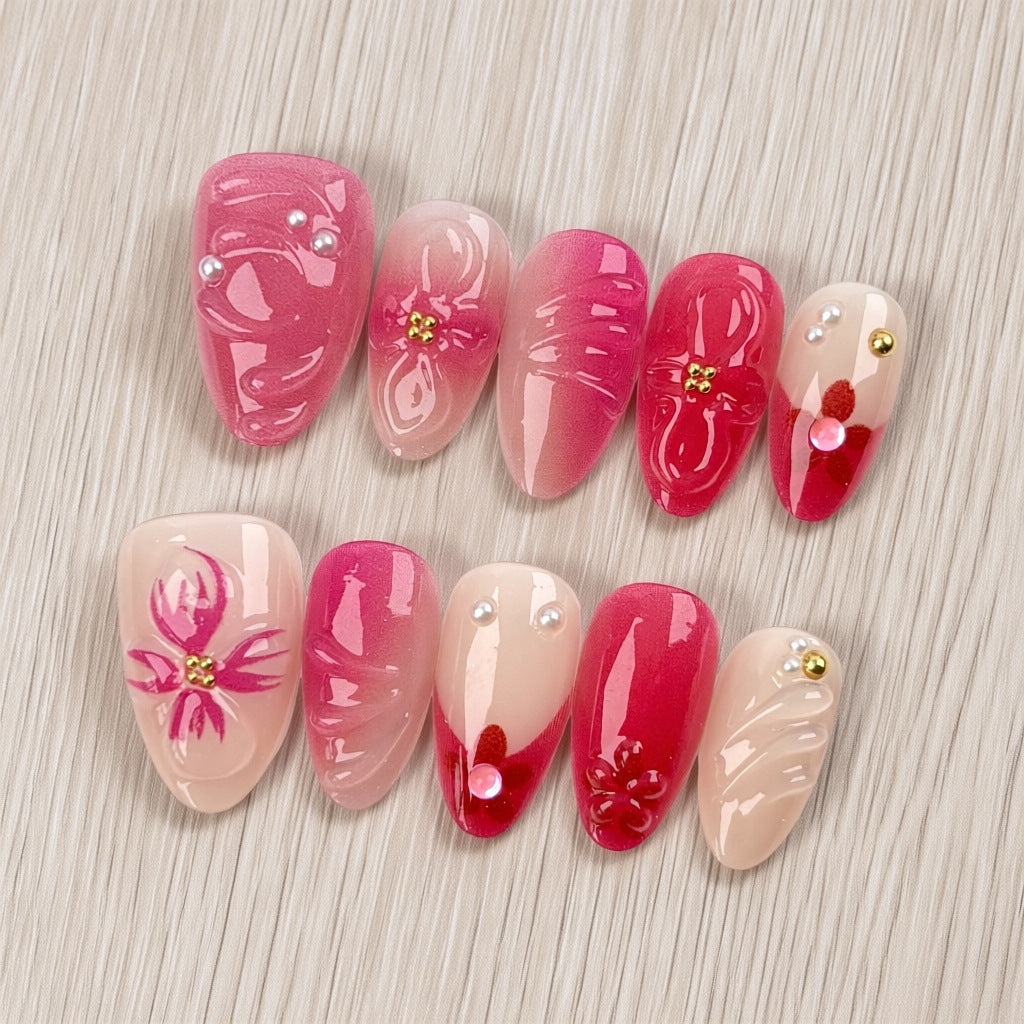 Artistic Press-On Nail Design Set