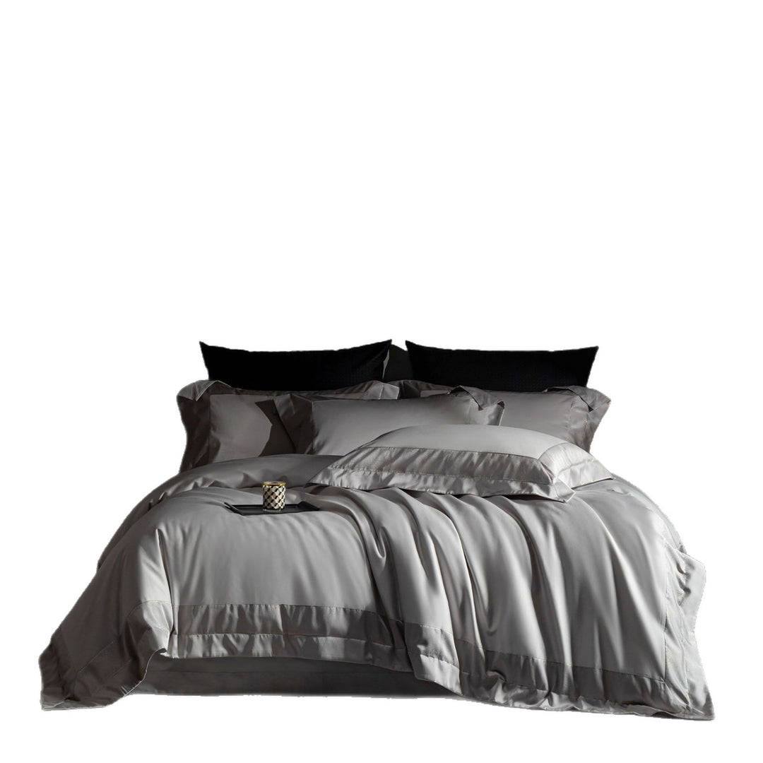 Hotel-Grade Silky Sateen Duvet Ensemble with Hidden Closure & Corner Ties