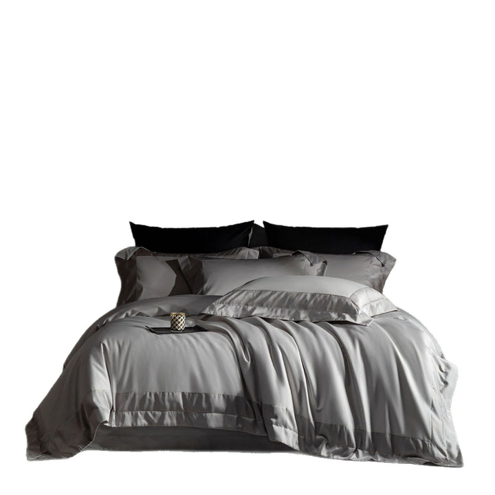Hotel-Grade Silky Sateen Duvet Ensemble with Hidden Closure & Corner Ties