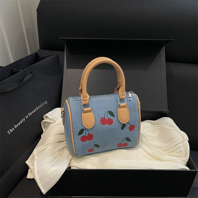Stylish Cherry Print Handbag