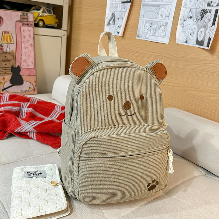 Backpack with Cute Bear Design and Practical Compartments Stornfield