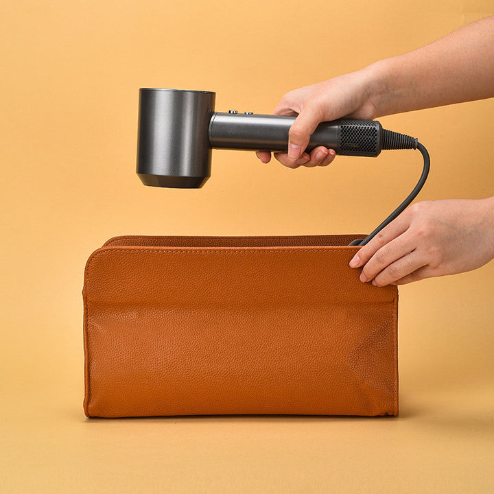 Textured Leather Cosmetic Pouch Stornfield