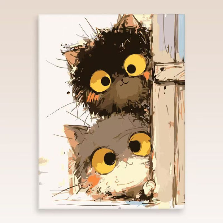 Whimsical Cat Portrait Wall Art Stornfield