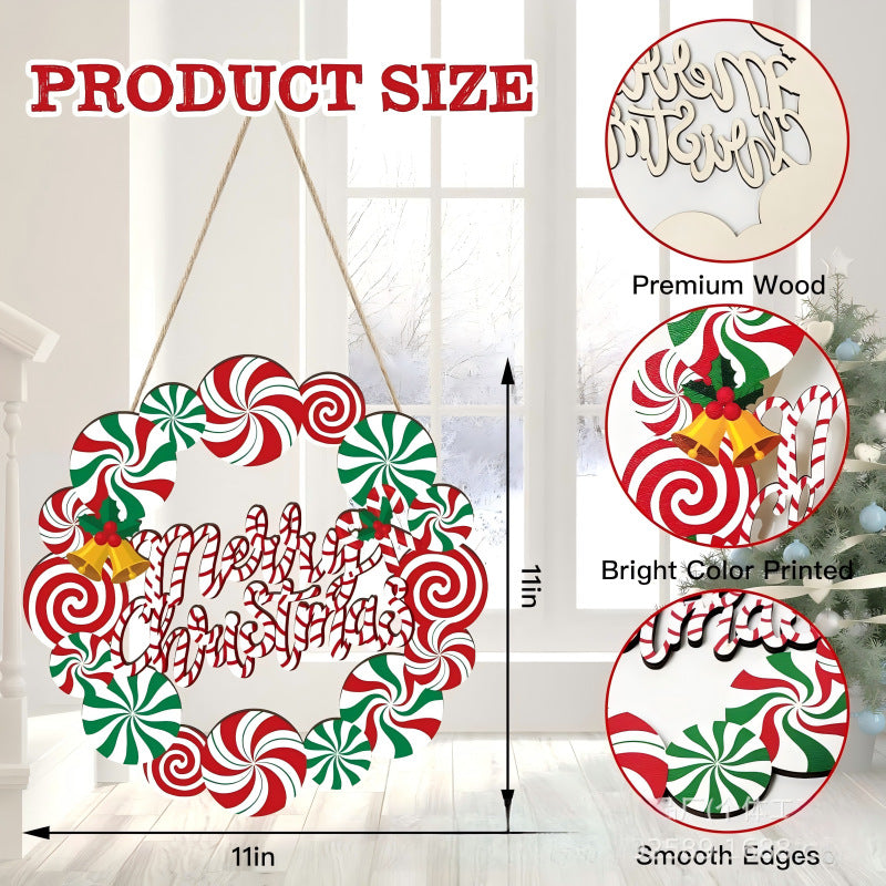 Decorative wooden sign with winter motifs Stornfield