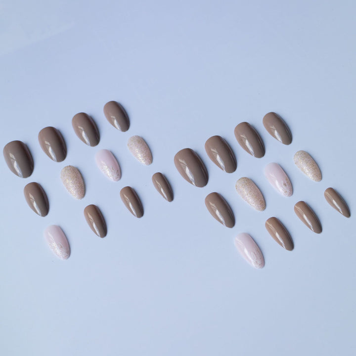 Elegant Glitter and Matte Nail Art Set