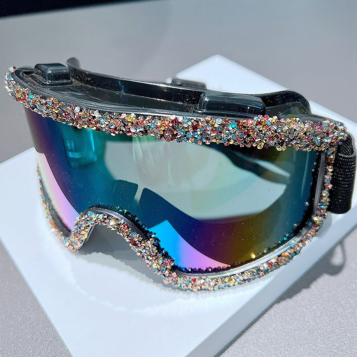 Women's skiing goggles with sparkling crystal decoration Stornfield
