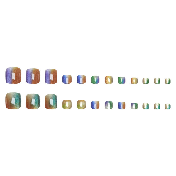 Artificial Nail Set with Sparkling Gradient and Glitter Stornfield