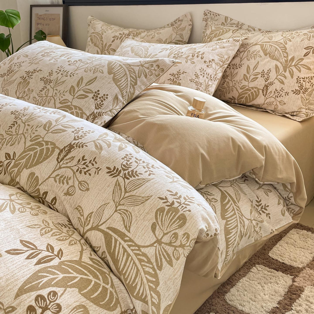 Whimsical Floral Print Duvet Cover Set