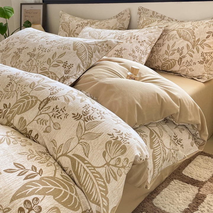 Whimsical Floral Print Duvet Cover Set