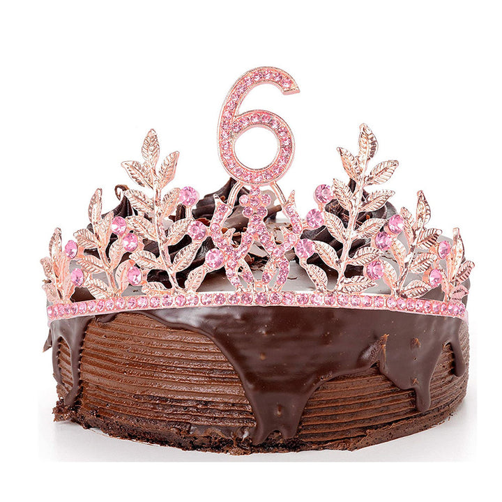 Women's Glamorous Birthday Crown with Shining Rhinestones Stornfield