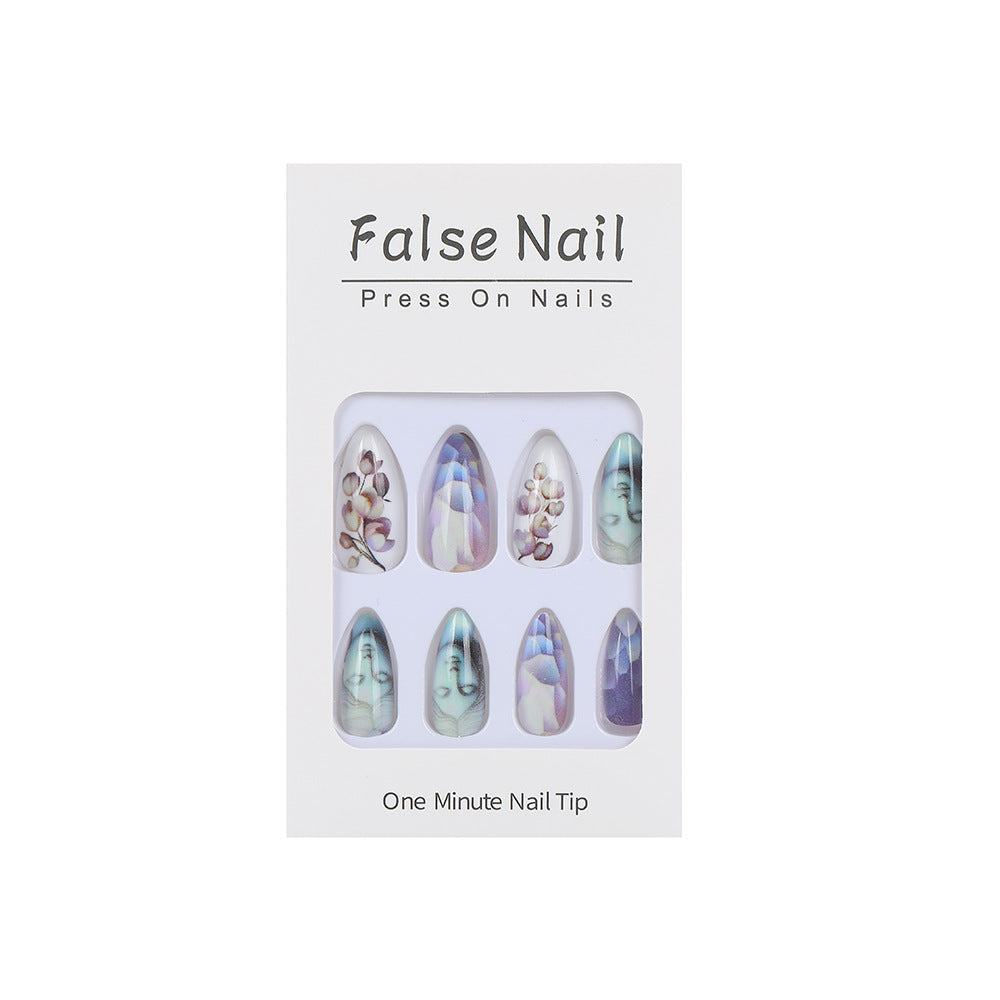 Artificial nails with botanical and artistic designs Stornfield