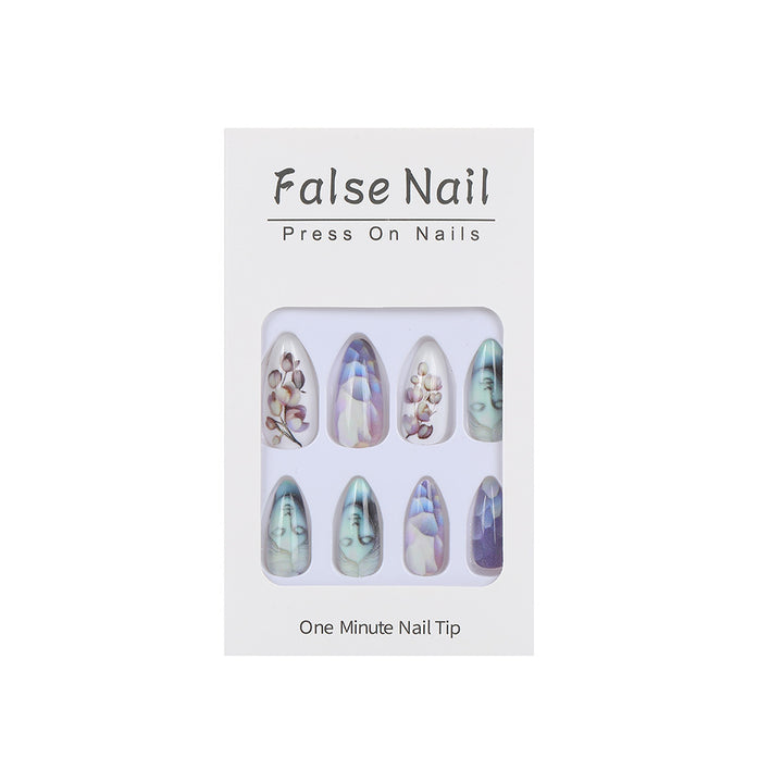 Artificial nails with botanical and artistic designs Stornfield