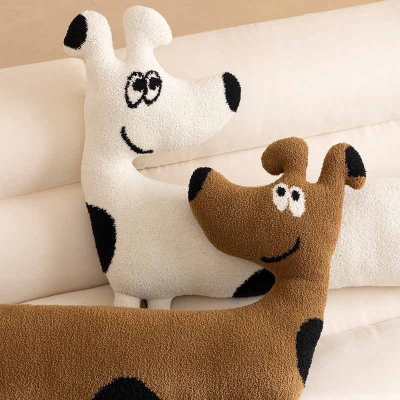 Door draft stopper and decorative long dachshund pillow