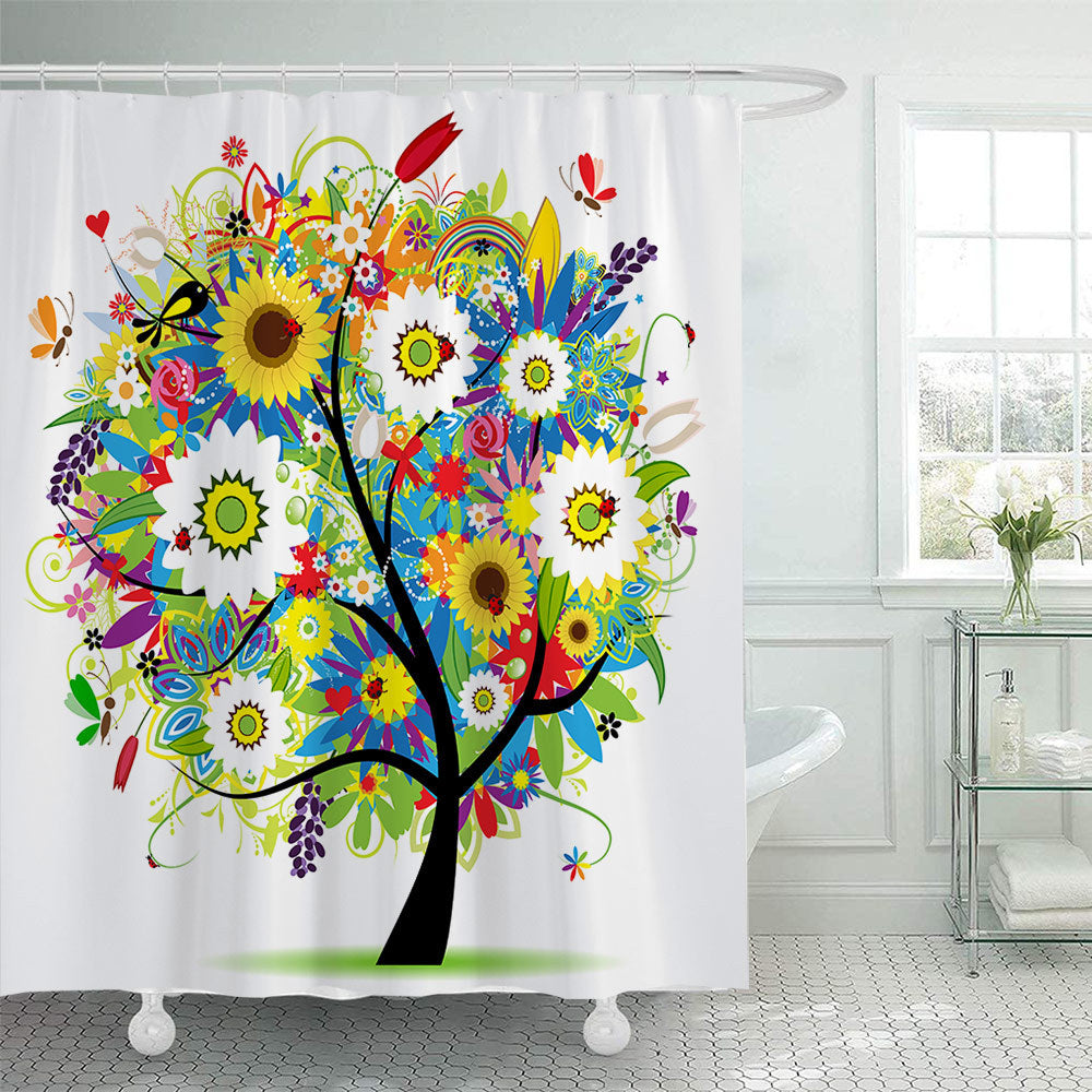 Artistic Tree Design Shower Curtain Stornfield