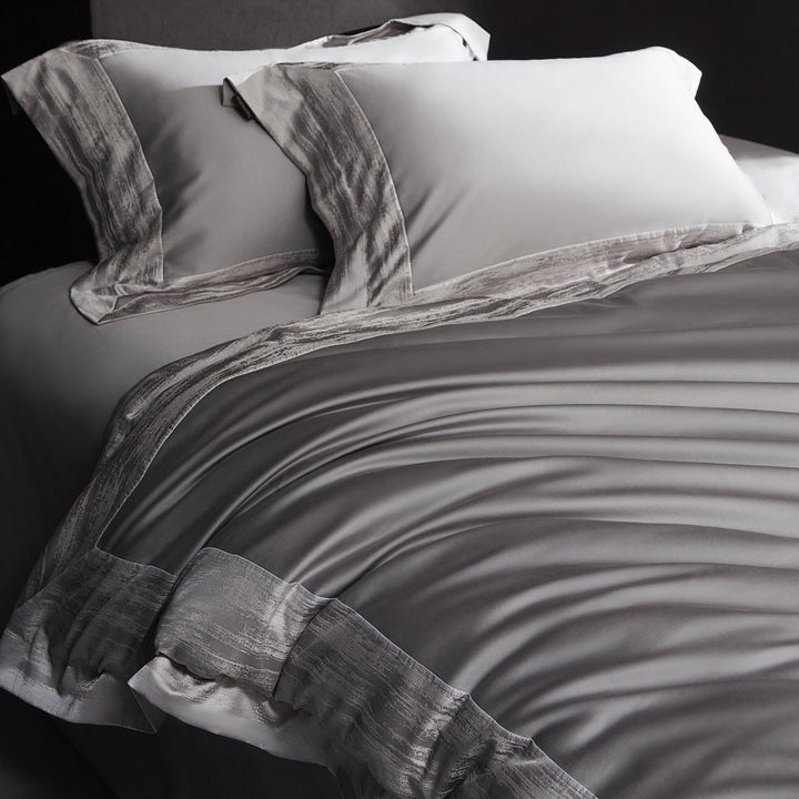 Luxury Sateen Duvet Cover Set with Silk-Feel Finish and Hemstitch Detail