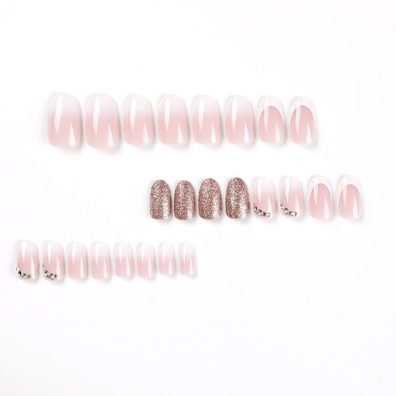 Glamorous nail extensions with shimmering accent Stornfield