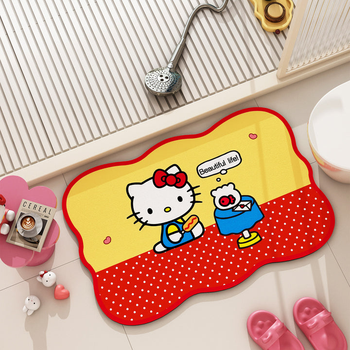 Cartoon-Themed Bath Mat