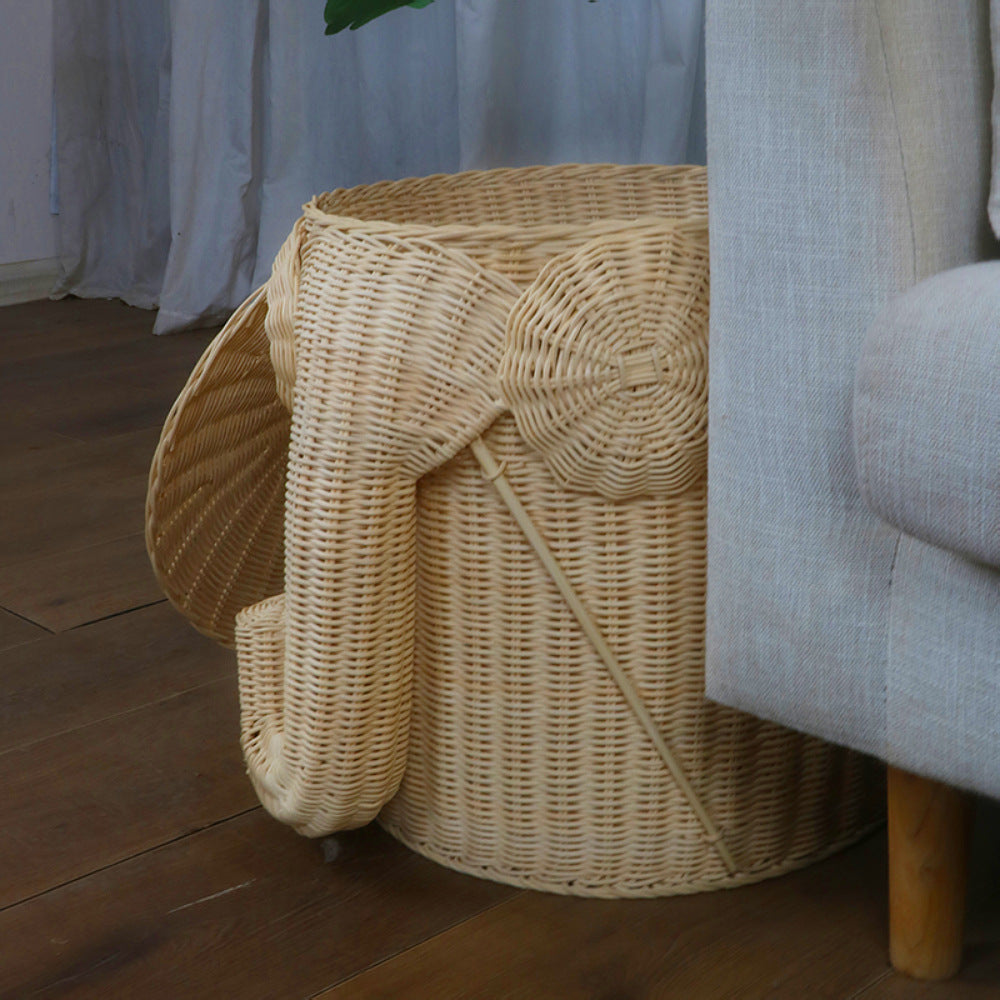 Whimsical Elephant-Themed Woven Storage Bin Stornfield