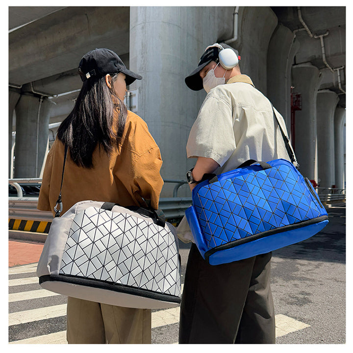 Reflective Pattern Travel Duffle Bag
