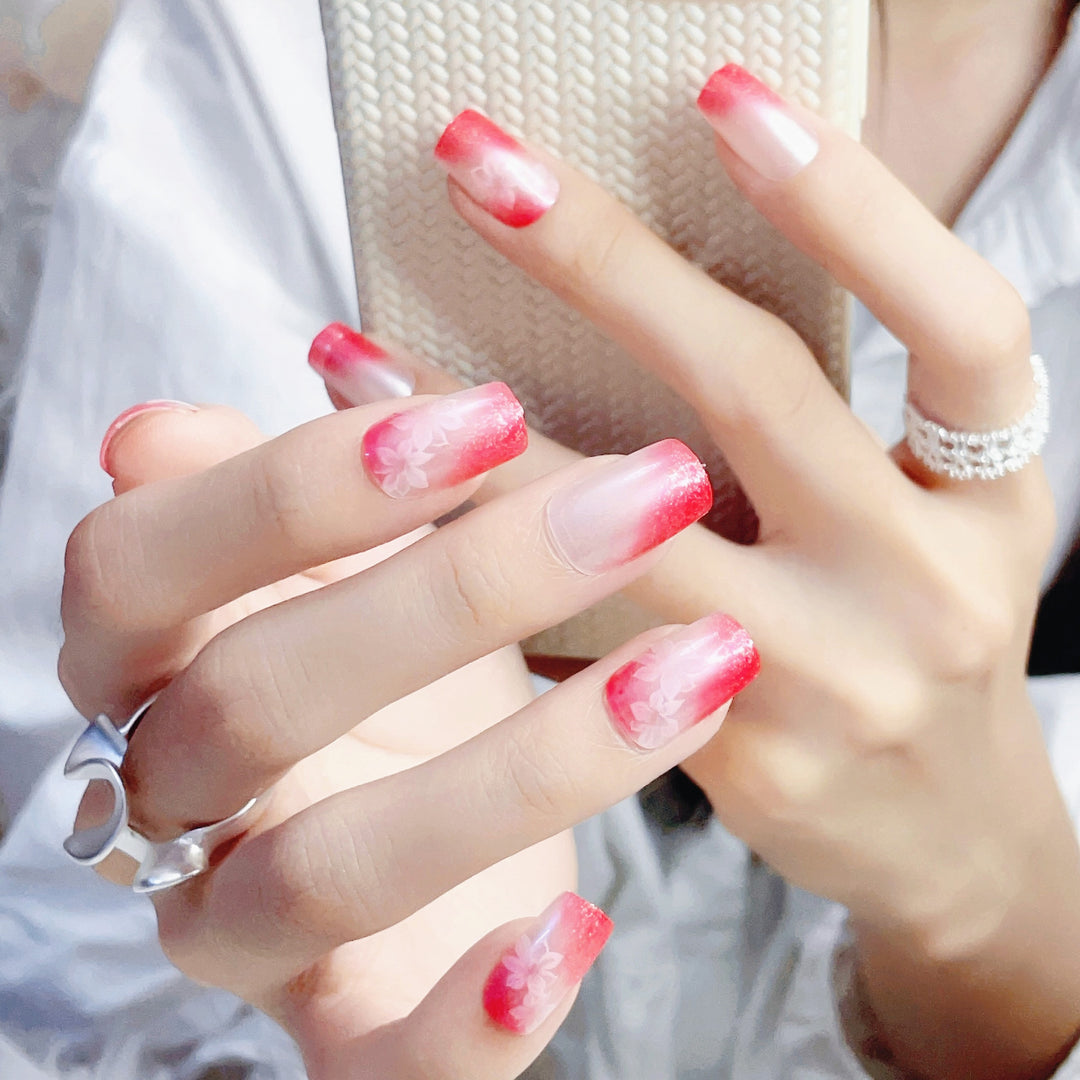 Ombre Glittery Press-On Nail Set