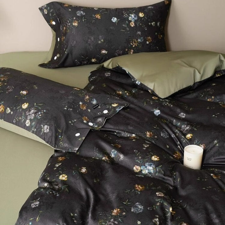 Luxury Suede-Effect Microfiber Duvet Cover Set with Button-Closure Pillowcases