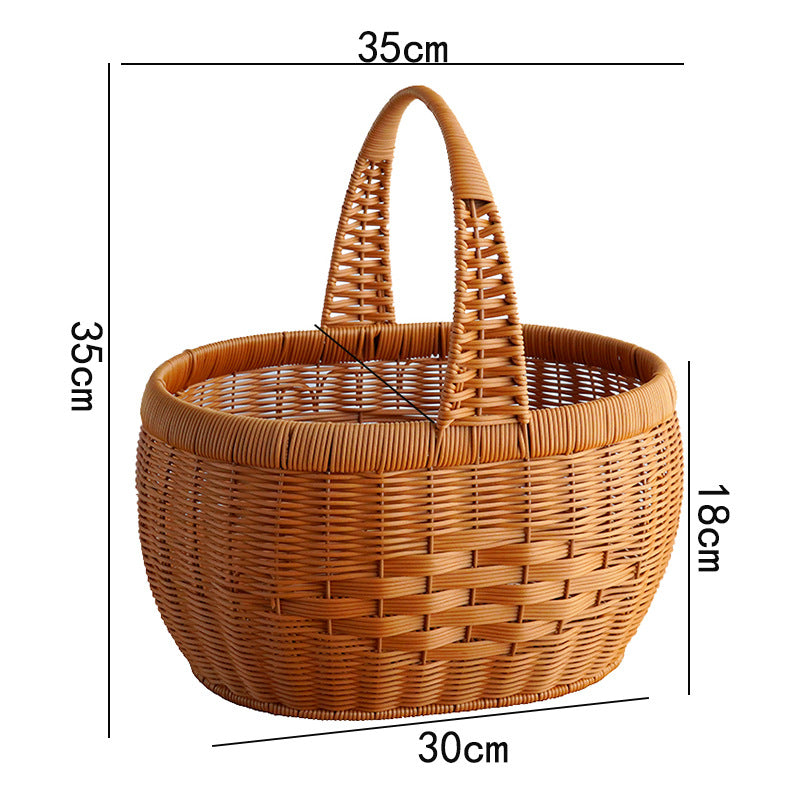 Handwoven Wicker Utility Basket Stornfield