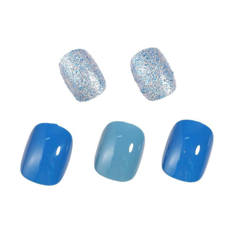 Artistic Press-On Nail Set with Sparkling Glitter Effect Stornfield