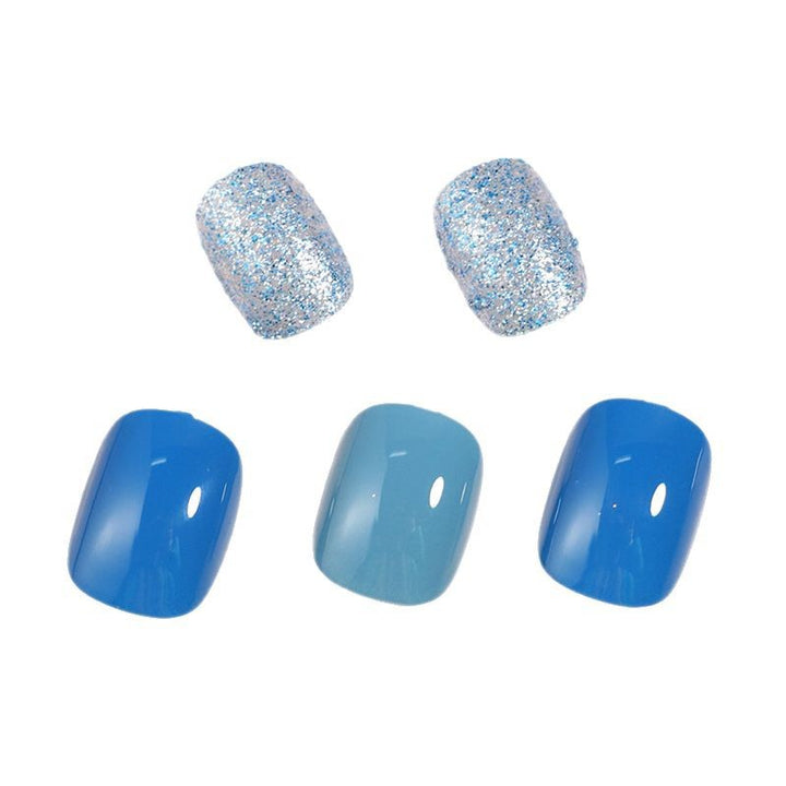 Artistic Press-On Nail Set with Sparkling Glitter Effect Stornfield