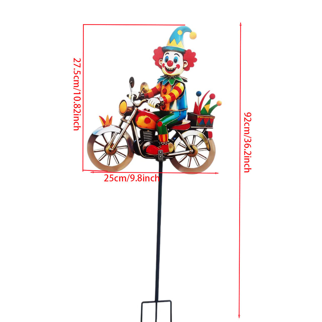 Garden Decor Clown Riding Motorcycle Stornfield