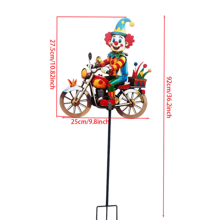 Garden Decor Clown Riding Motorcycle Stornfield