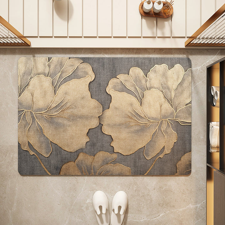 Floral Patterned Entryway Mat