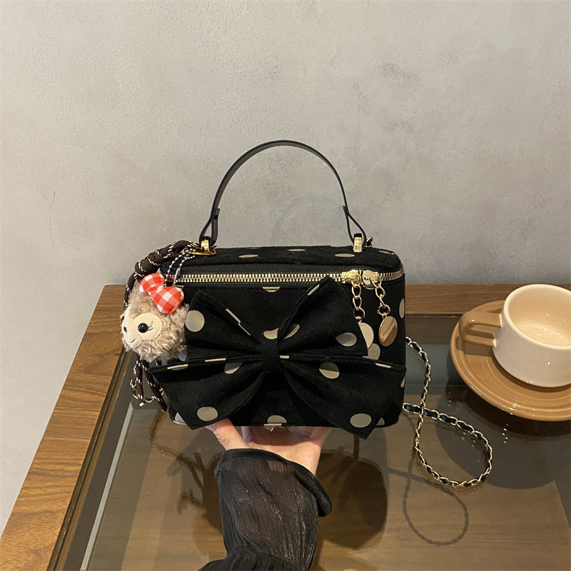 Playful Bow-Accent Mini Handbag