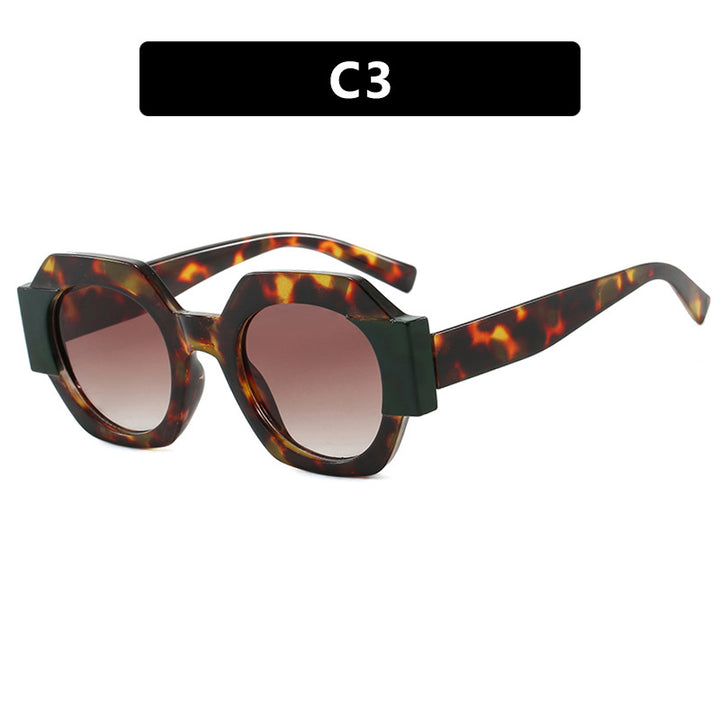 Ladies trendy sunglasses in hexagonal design Stornfield
