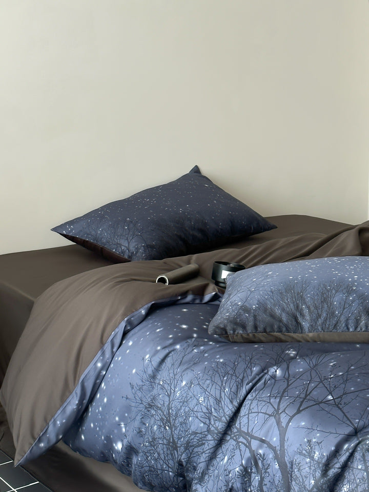 Microfiber bedding set with colorful terrazzo pattern, soft & easy care