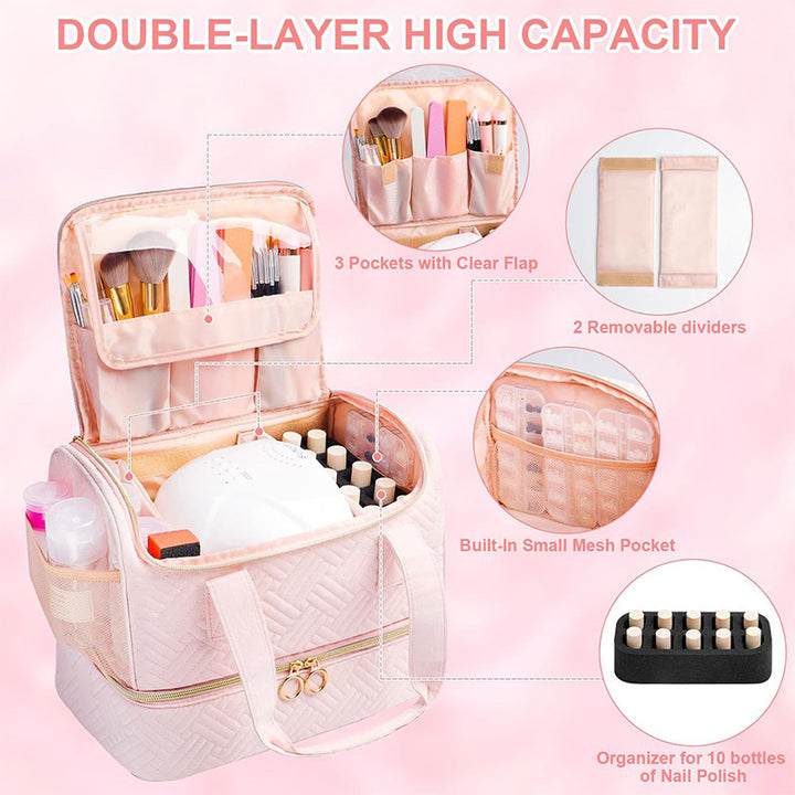 Multifunctional Cosmetic Organizer Bag with Removable Compartments Stornfield