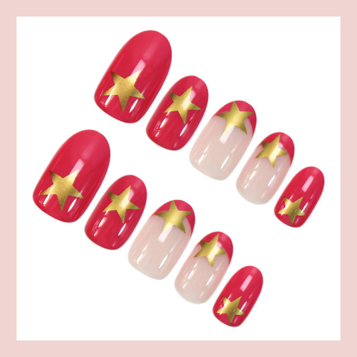 Artificial nail set with creative star design Stornfield