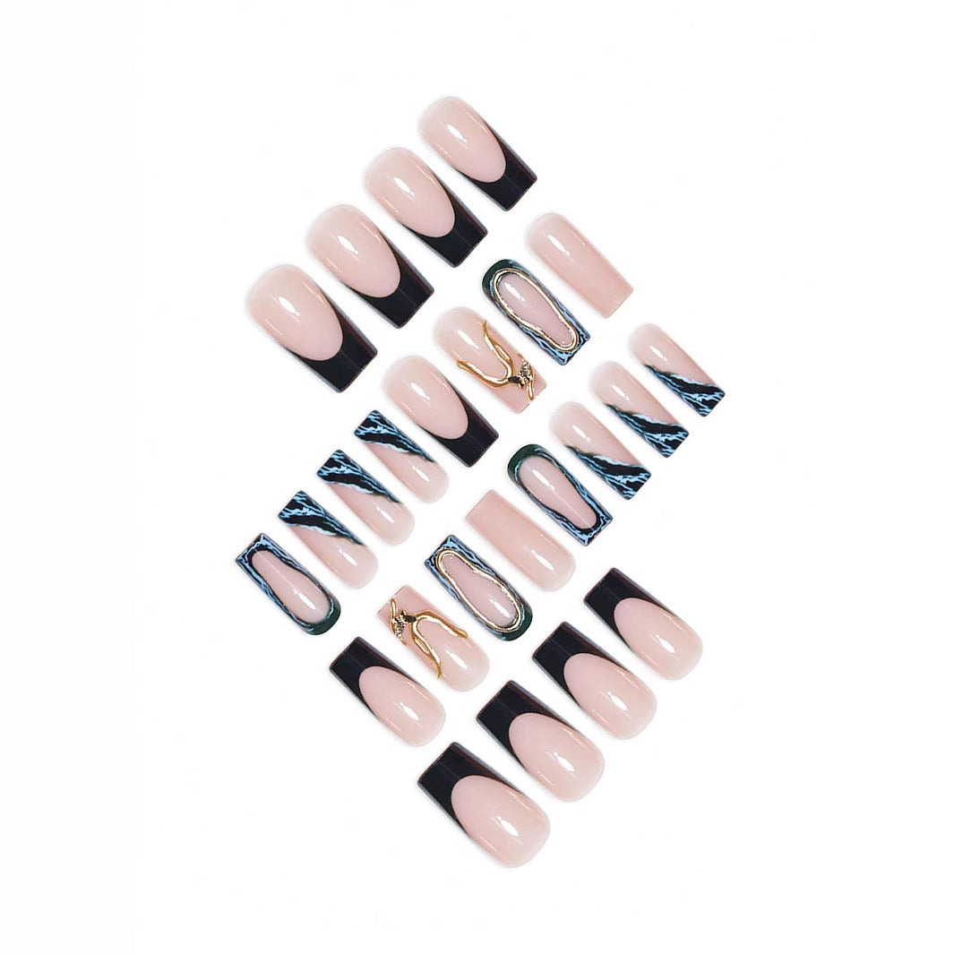 Designer Geometric Press-On Nail Art Stornfield