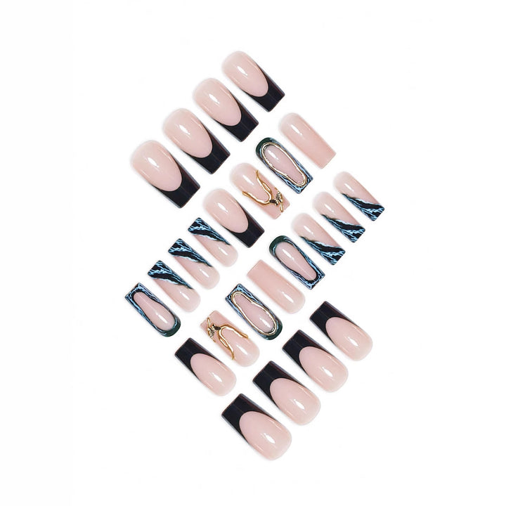 Designer Geometric Press-On Nail Art Stornfield