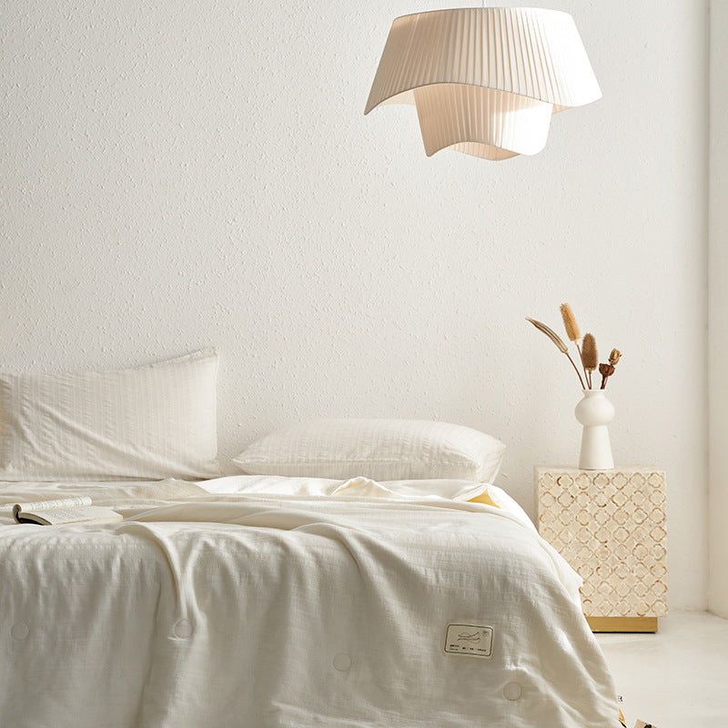 Breathable Cotton Muslin Lightweight Quilted Comforter Insert