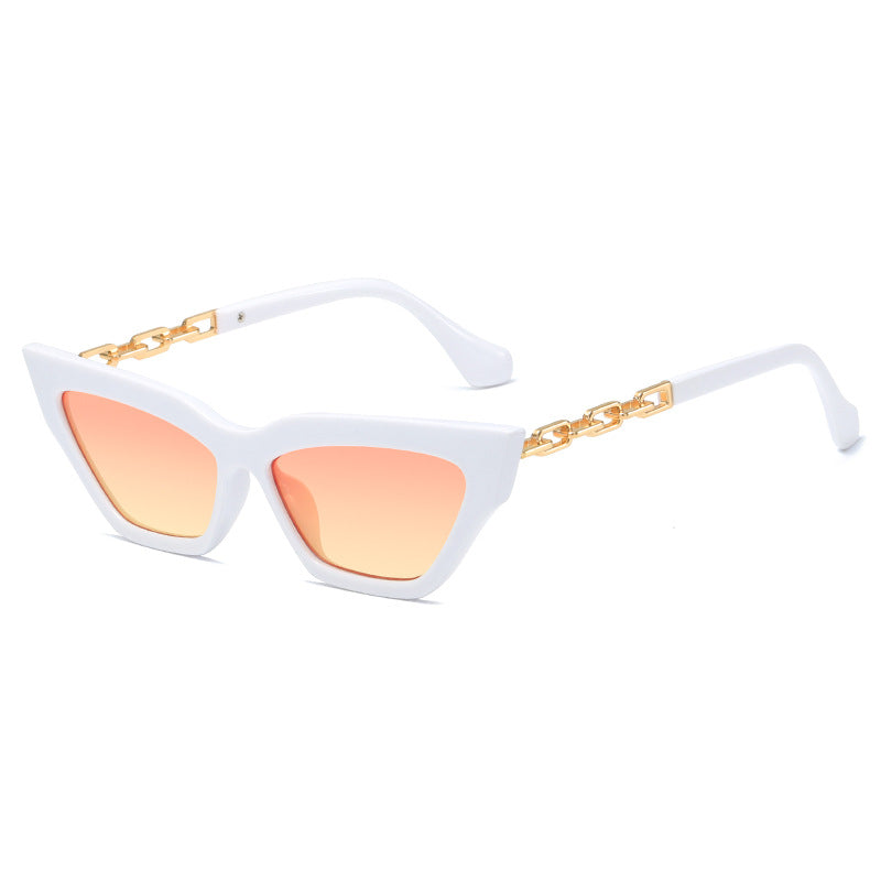 Women edgy cat-eye sunglasses with golden details Stornfield