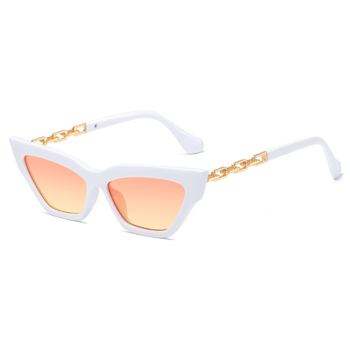 Women edgy cat-eye sunglasses with golden details Stornfield