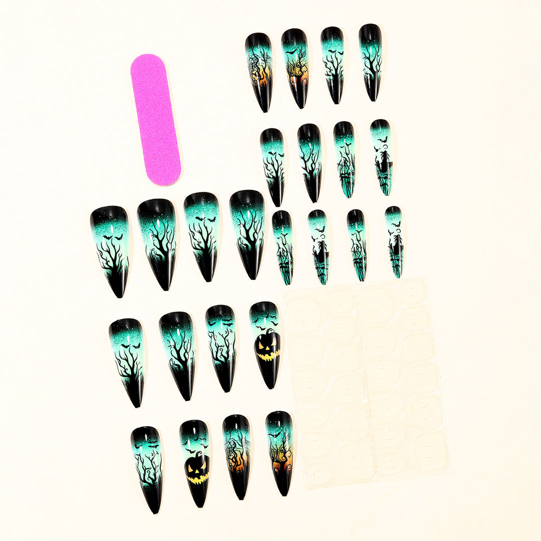 Halloween-Inspired 3D Stiletto Nail Art Extensions Stornfield