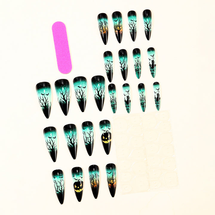 Halloween-Inspired 3D Stiletto Nail Art Extensions Stornfield