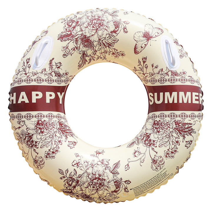 Unisex Elegant Swim Ring with Floral Designs Stornfield