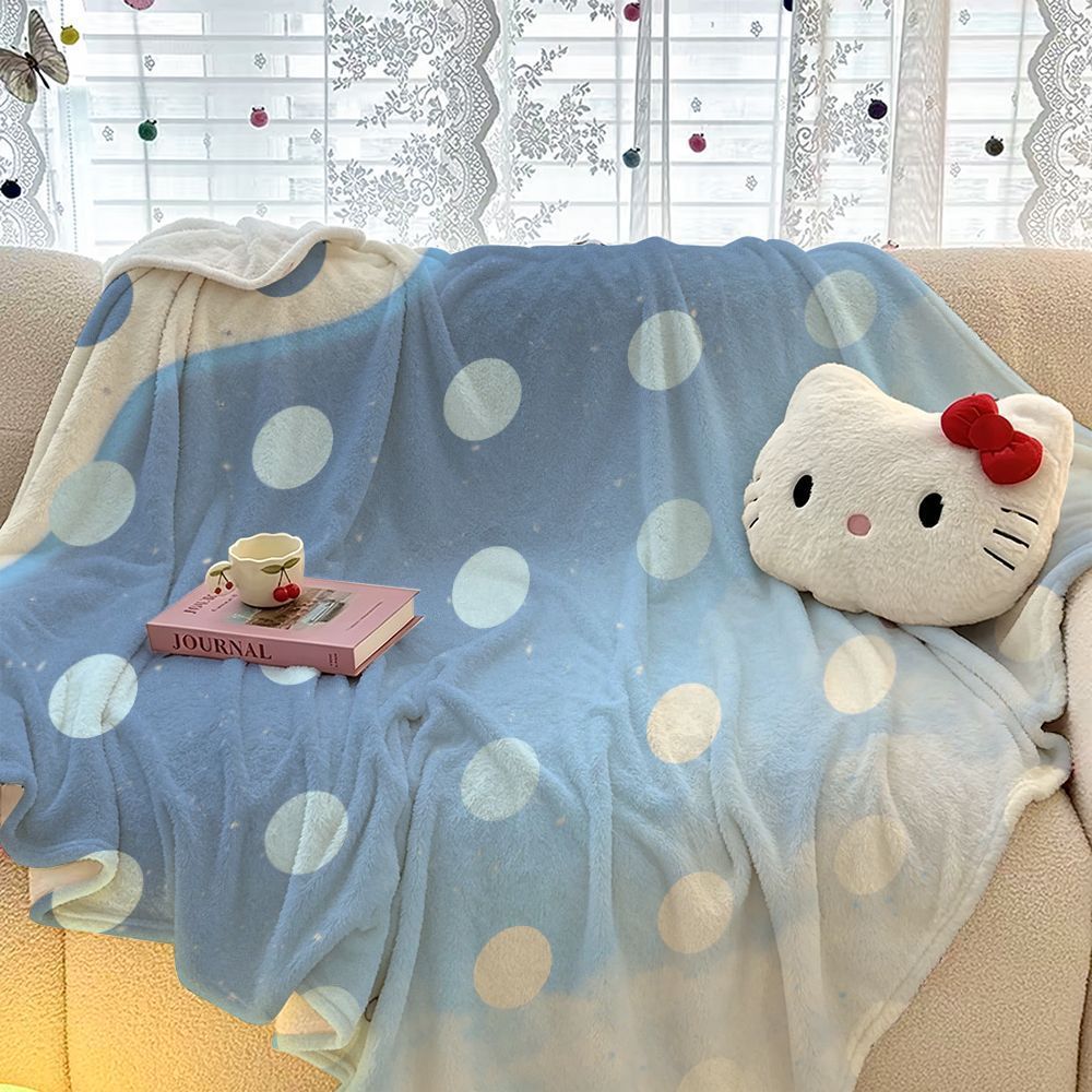 Cozy Polka Dot Fleece Blanket