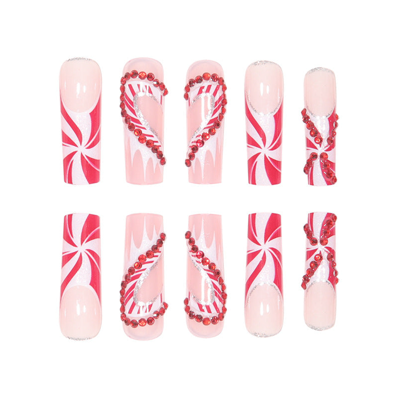 Festive Holiday Themed Luxury Press-On Nails Stornfield
