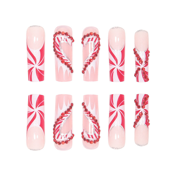Festive Holiday Themed Luxury Press-On Nails Stornfield